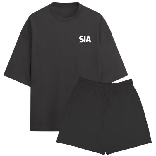 Black Panther Terry Co-ord Set | Oversized T-shirt & Shorts