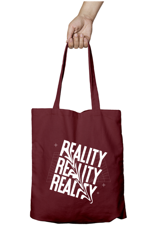 Canvas Tote Bag with Zipper - Reality