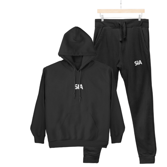 Black | Unisex Hooded Sweatshirt and Sweat pant | Travel Pack