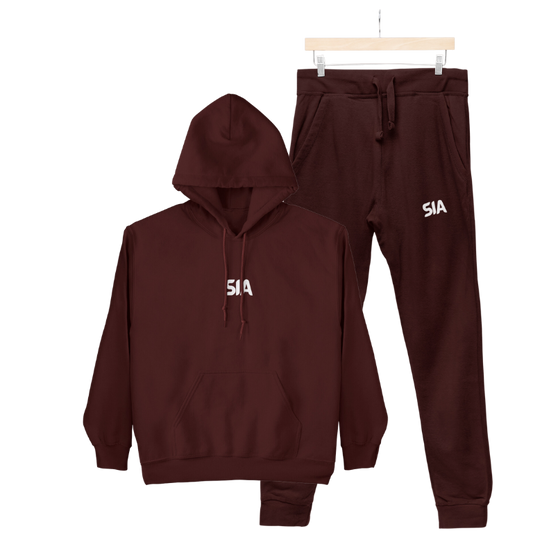 Maroon | Unisex Hooded Sweatshirt and Sweat pant | Travel Pack