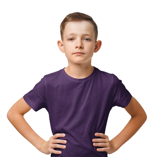 Vibrant Boys’ Round Neck Tees - Purple