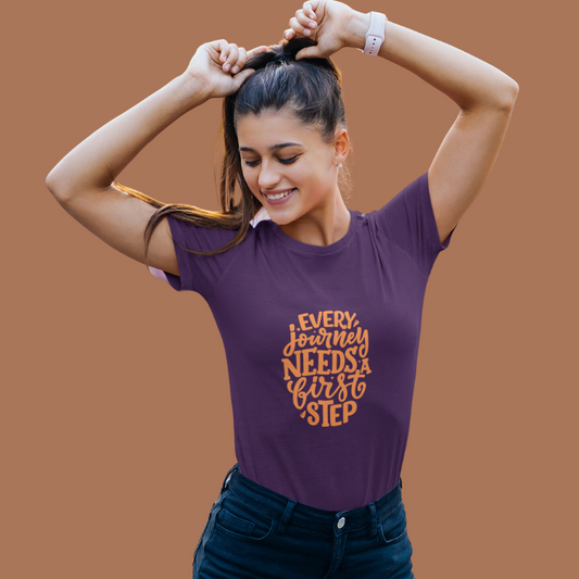 Every Journey Needs a Journey | Women's Exploration T-Shirt | Purple