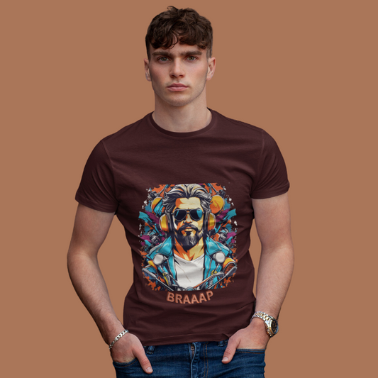 BRAAAP | Men's Bikers T-Shirts | Maroon