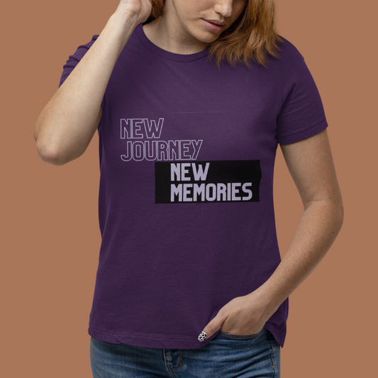 The New Journey | Women's Exploration T-Shirt | Purple