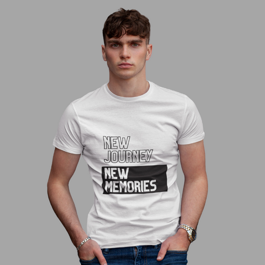 New Journey | Men's Exploration T-Shirt | White