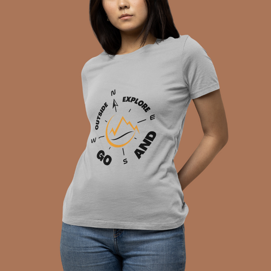 Navigate outside | Women's Exploration T-Shirt | Grey